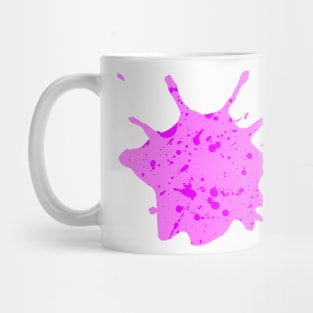 Neon Pink and Dark Pink Paint Splatter Mug